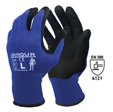 Nitrile Sandy Work Gloves Blue/Black, Extra Large (XL), One Pair Pack, 13 Gauge